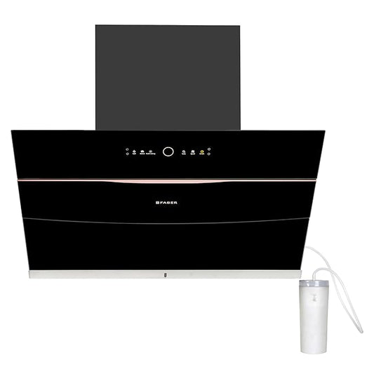 Faber Bolt 90cm 1500 m³/hr | Steam Clean Kitchen Chimney| Powerful Turbo Suction| Low Noise | Filterless| Touch & Gesture Control |5Yrs Product, 12Yrs Motor Warranty by Faber| HOOD BOLT FL SW SC BK 90