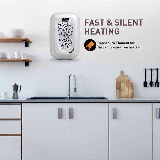 USHA Instano Instant 1-Litre Verticle Water Heater (Moonlight White),Free Installation