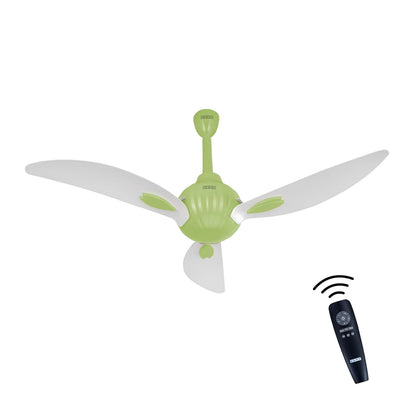 USHA New Bloom Series Helenium (Inspired by Helenium) BLDC Ceiling Fan with Bi-Directional Feature | Sleep/Boost/Timer Modes | RF Remote | Whisper-Quiet | Dust-Resistant (White & Light Green)