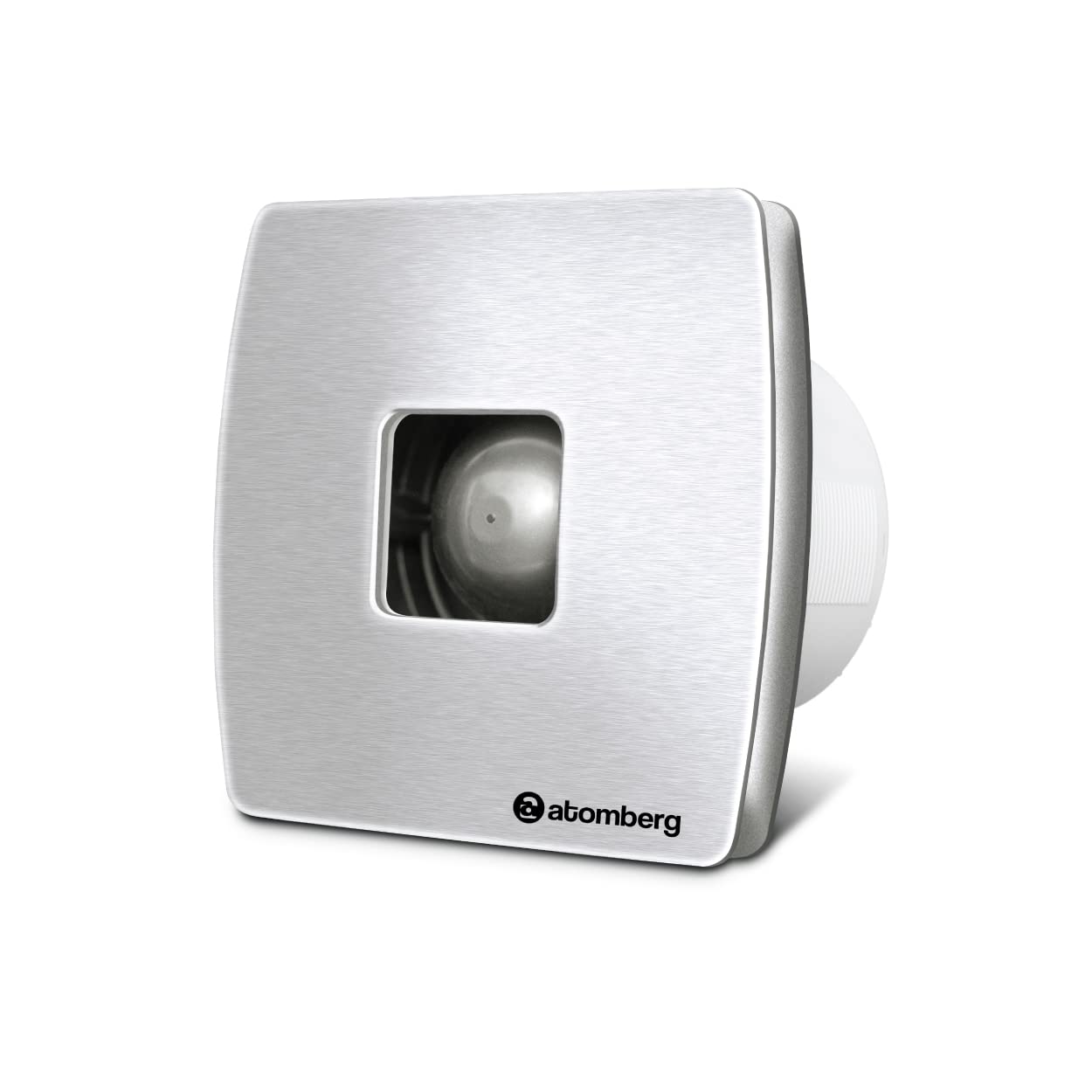 atomberg Studio+ Exhaust Fan 150mm (6 Inches) | BLDC Motor | 6.8W| Low Noise | 2000 RPM| Ideal for Bathroom& Kitchen | Easy to Clean | Installation-Round Cut (153mm) | 2 Year Warranty (Brushed Steel)
