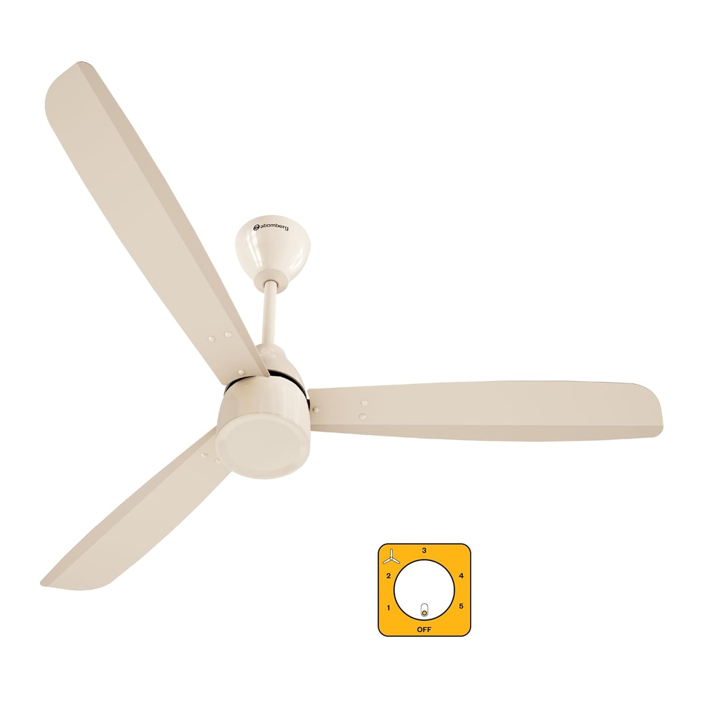 atomberg Renesa Prime 1200mm BLDC Ceiling Fan | Compatible with Step Regulator | BEE 5 star | High Air Delivery | Low Noise | Sleek Design | Power Saving | 3 Year Warranty |Seasand Ivory
