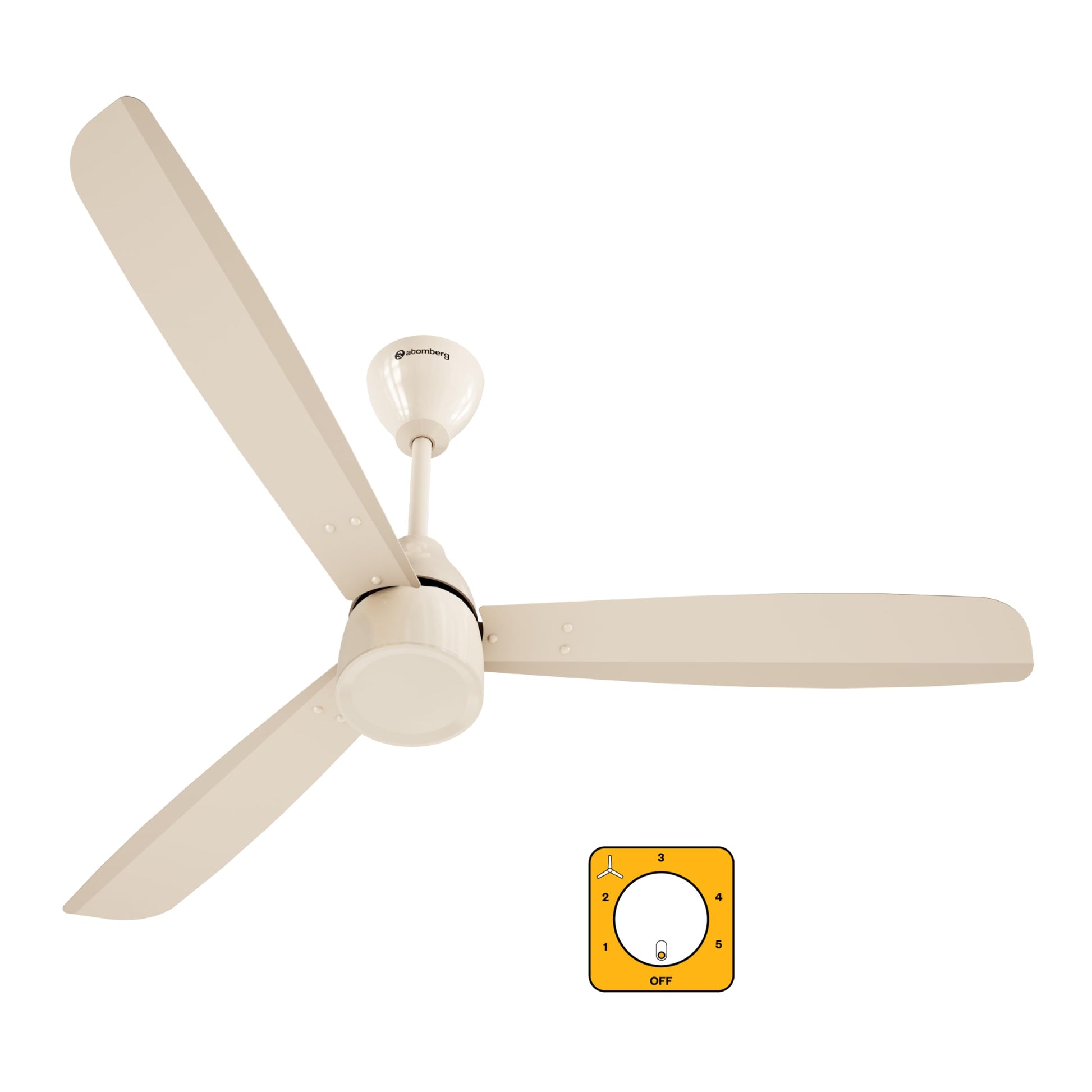 atomberg Renesa Prime 1200mm BLDC Motor | BEE 5 Star Rated | Sleek Ceiling Fans Compatible with Regulators | Without Remote Control | Upto 65% Energy Saving and High Air Delivery Fan (Honey Maplewood)