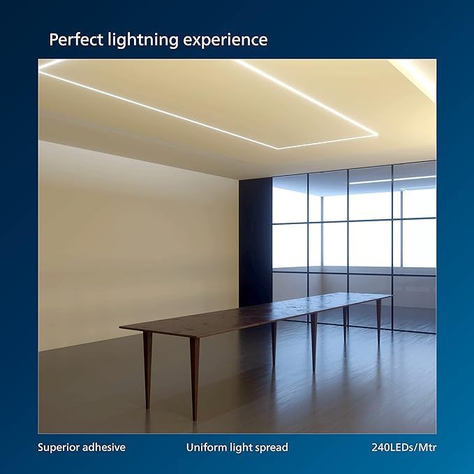 Philips Polycarbonate 240 Led's/M 11 Watts/M Profile Light For Ceiling (Cool White 6500k, B0DMLR76F7)