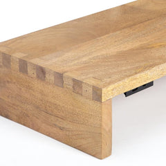 Solid Sheesham Wood Rectangle Monitor Stand Table for Office, Home, Studio, Study - Ergonomic Screen Riser