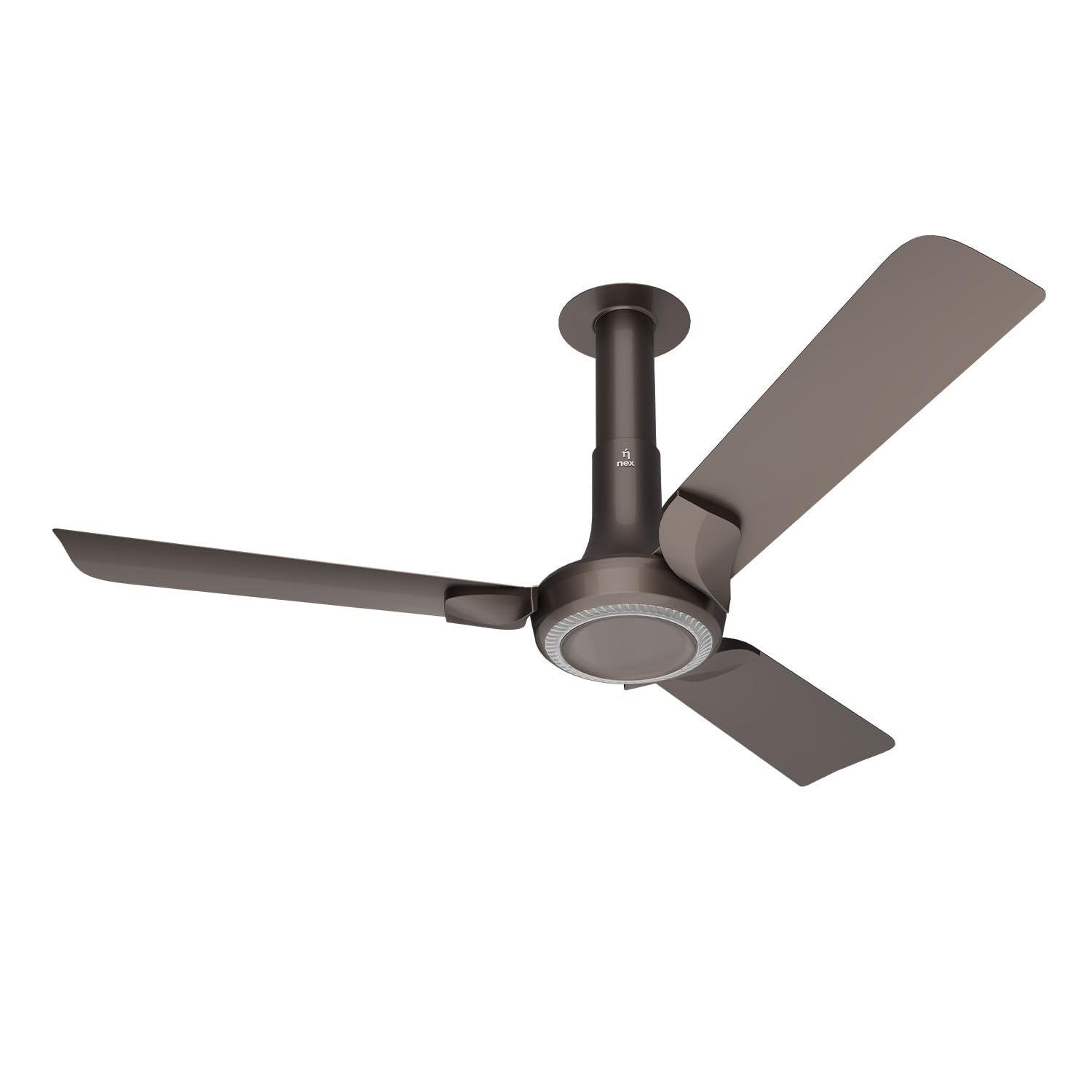 NNEX by BAJAJ Glyde A60 1200 MM | BEE 2 Star Rated Premium Ceiling Fan | 20% Higher Air Thrust* | Airfluence™ Al Blades | Adjustable Downrod | 2-Yr Warranty 【Cotton White】