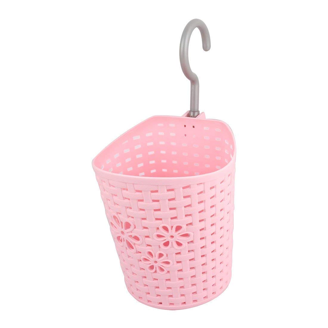 Dkriva Plastic Hanging Storage Basket/Dustbin Home,Kitchen,Office,Car,Bathroom Storage Basket Shelf with Hooks (Multicolor) (1-PCS)