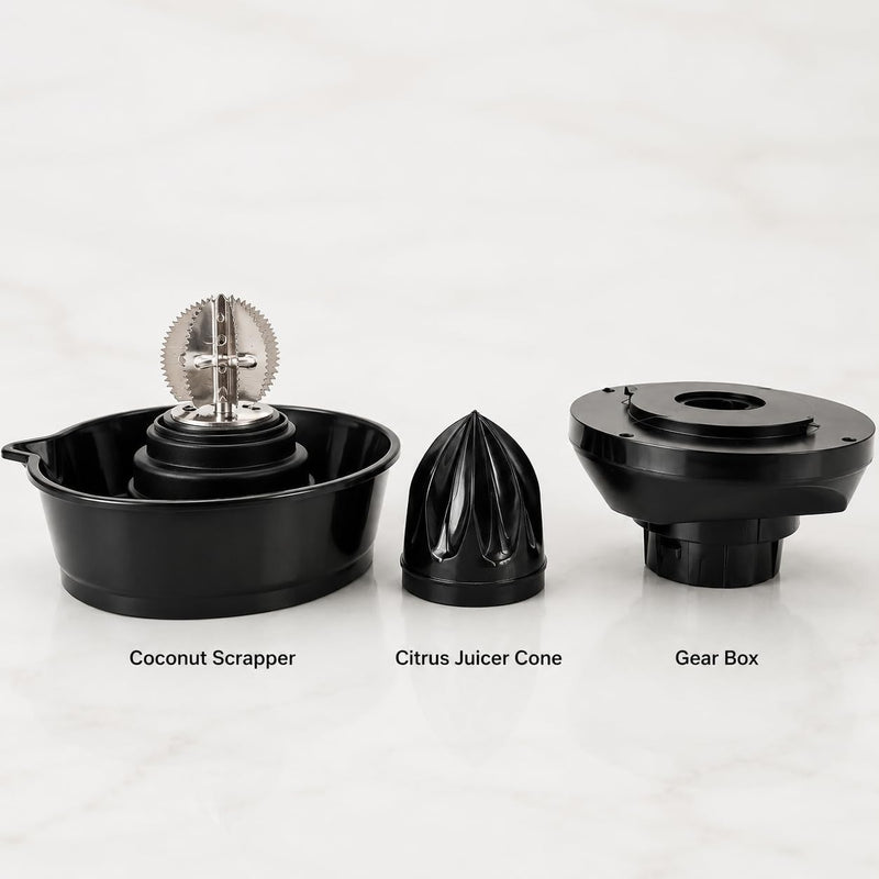 RIO Coconut Scraper & Citrus Juicer Attachment | Compatible with Sujata Mixer Grinder