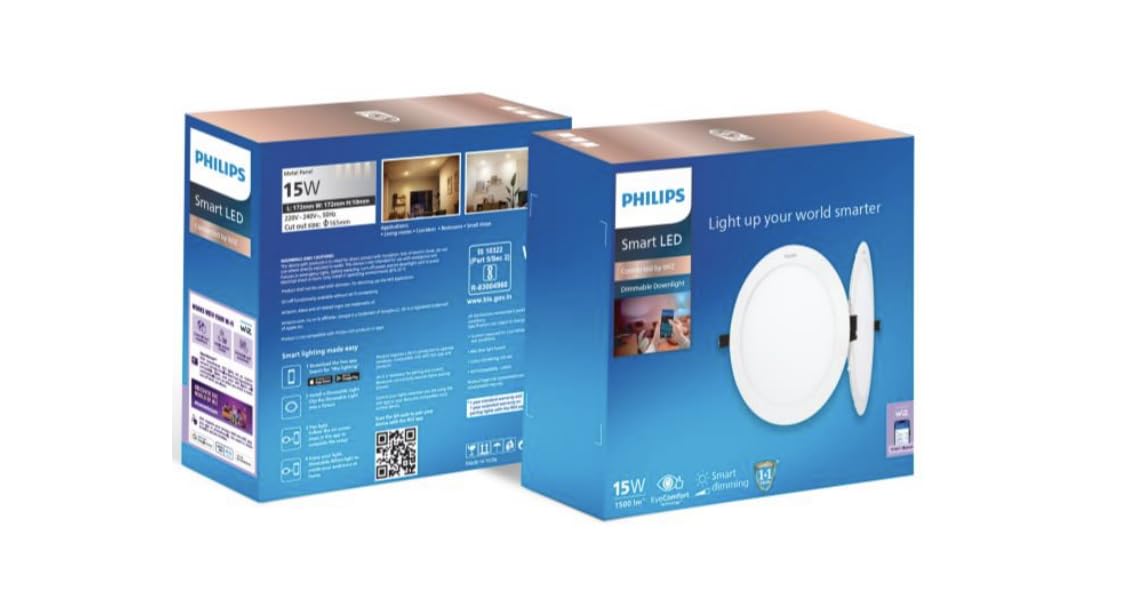 Philips Wi-Fi Dura Slim Panel Dimmable (warm white, B0F8QTVVH5)