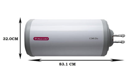 Racold CDR Dlx 25ltr Horizontal BEE 4 Star Storage Water Heater(Geyser) with Free Standard Installation & pipes || Rust Proof Body||