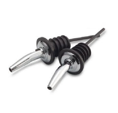 Dynore Metal Bottle Pourers Set of 6 for use with Oil and Juice Bottles in The Kitchen, Bar and Restaurants