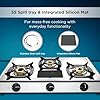 Butterfly Matchless Stainless Steel 3 Burner LPG Gas Stove, Manual Ignition