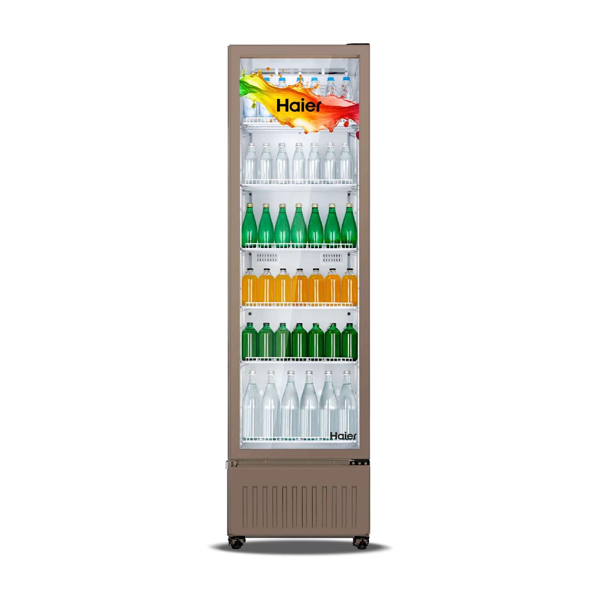 Haier HVC 505 GT5, 5 Star, Touch LED Visi Cooler Glass Door, Adjustable Shelves, Single Door Commercial Refrigerator (440 L, White)