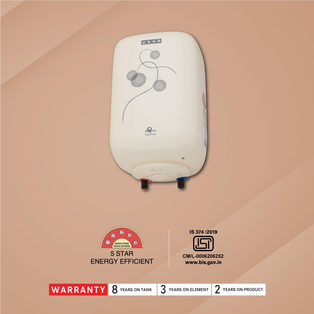 Usha Aquagenie Neo 25 Litre Storage Water Heater with Free Installation (Sky Blue)