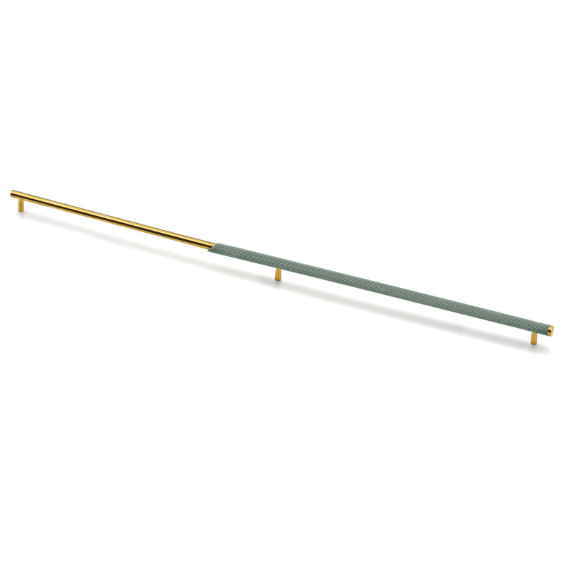 Plantex Stainless Steel & Aluminium Cabinet Handle/900mm Wardrobe Handle for Home/Cupboard Door Pull-Push Handles for Hotel/Office - Pack of 1 (Green & Gold)-1
