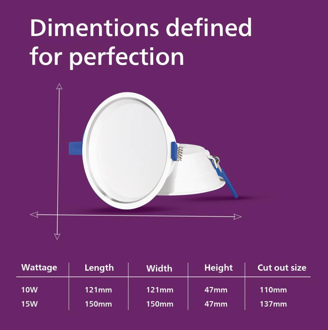 Philips Wi-Fi Aura Dimmable 15W Downlight compatable with Alexa