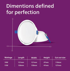 Philips Wi-Fi Aura Dimmable 15W Downlight compatable with Alexa