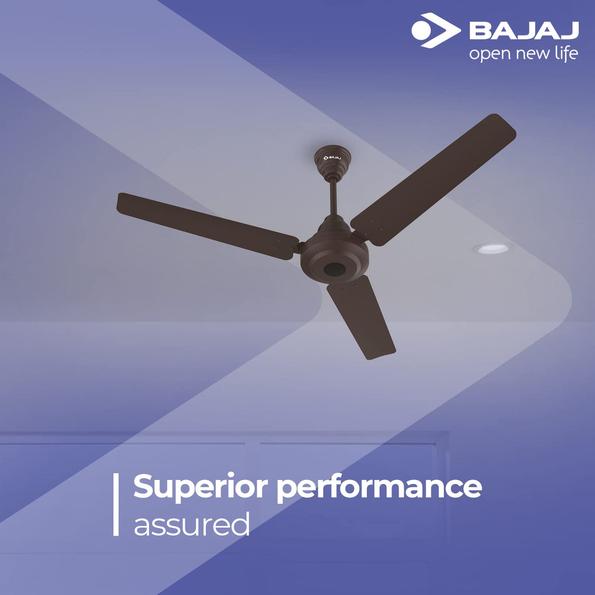 Bajaj Energos 26 BLDC 1200 mm Ceiling Fan with Remote | 5 Star (Red Walnut)