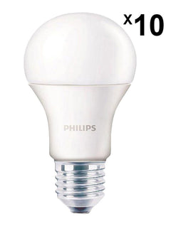 Philips E27 7-Watt LED Bulbs WW (Pack of 10, Warm White)
