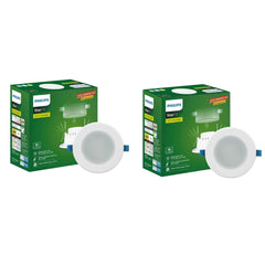 Philips Polycarbonate Starfit 7 watt Concealed JB LED downlighter for Ceiling with 3 inch Cut-Out (Cool Day (Pack of 2)