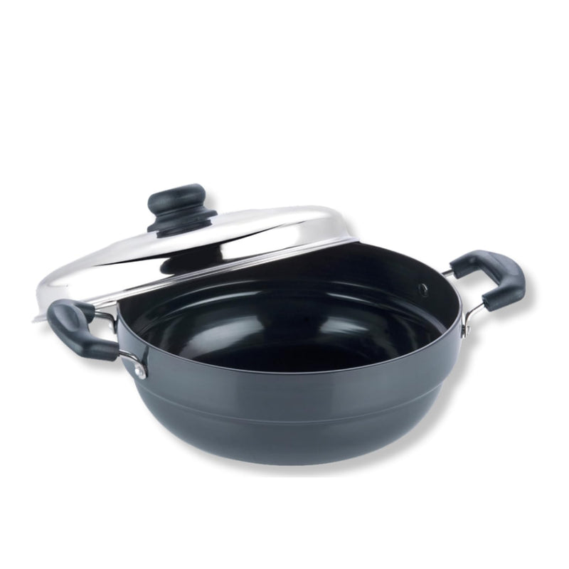 Vinod Gen-Z 1 liter Stainless Steel Multi Kadai with 6 Plates - 19 cm| 2 Idli, 2 Dhokla and 1 Patra Plate | All In One Multi Purpose Kadhai | Induction and Gas Base | Small - 2 Year Warranty