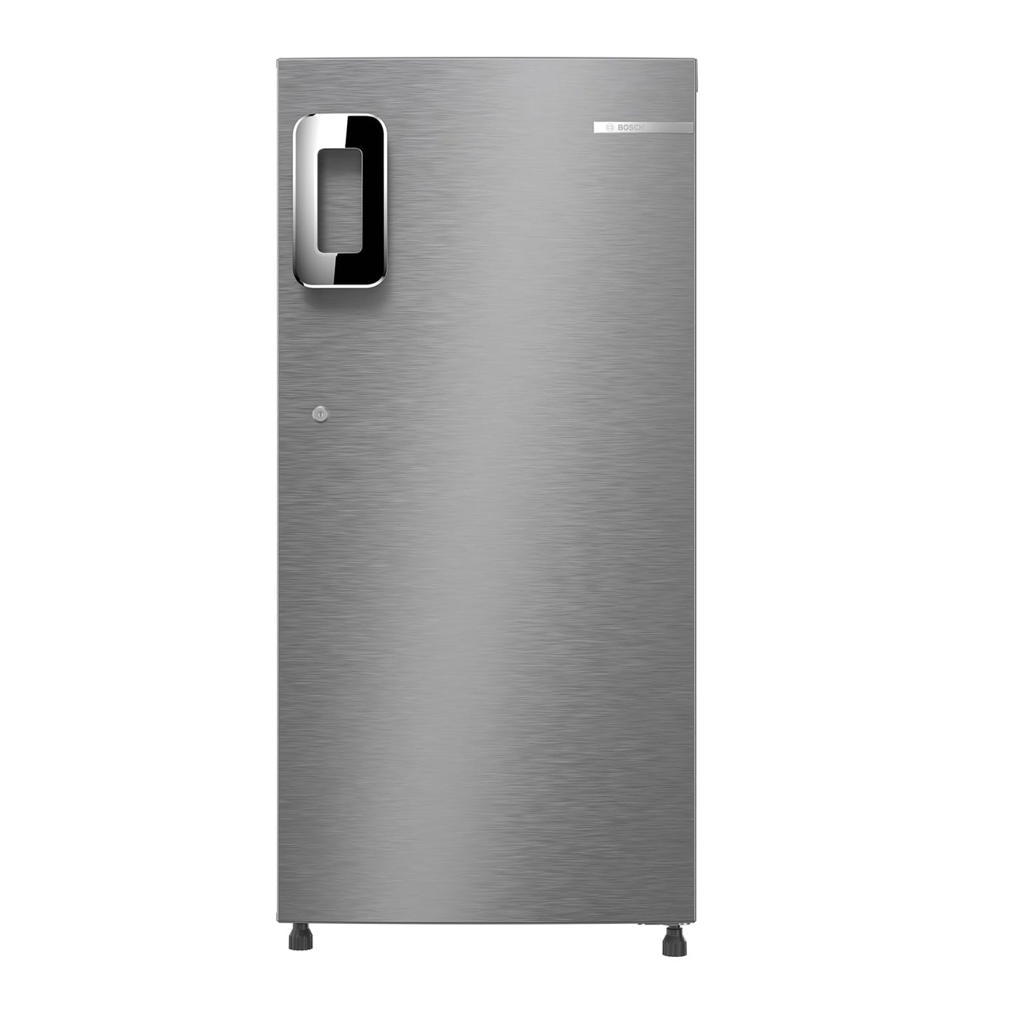 Bosch 187 L, 4 Star, Single Door Refrigerator with Industry's largest vegetable box* & Beverage space (CST18S24NI, Fine steel) 18 Hr Cooling Retention, 2.5x Faster Cooling, Smart inverter compressor