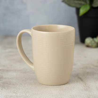 Clay Craft Fine Ceramic Horizon Ivory Cups & Saucer, Set of 12, Cups for Tea & Coffee, Gift Set, Elegant Design for Home and Kitchen and Can Be Gifted to Your Loved Ones On Any Occassions