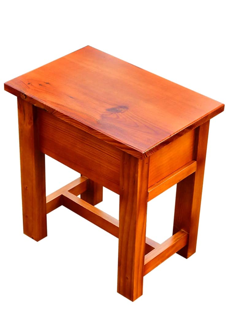 Generic Pinus Garden- Wooden Cocunut Scraper Stool Chirava - 41 Cm, 43 Cm, Multicolor