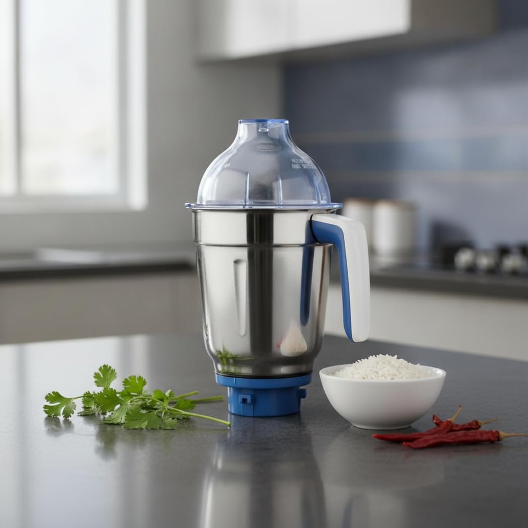 Philips Wet Jar Assembly for Models HL7699/00 & HL7701/00, 1.75L Capacity, Stainless Steel Jar & Blade