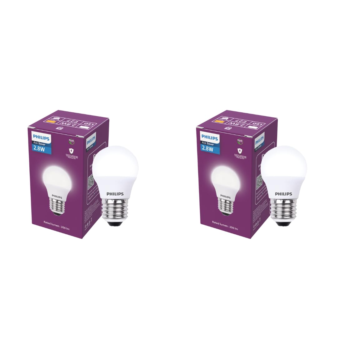 Philips 2.8W LED Frosted Candle Bulb (Pack of 2)
