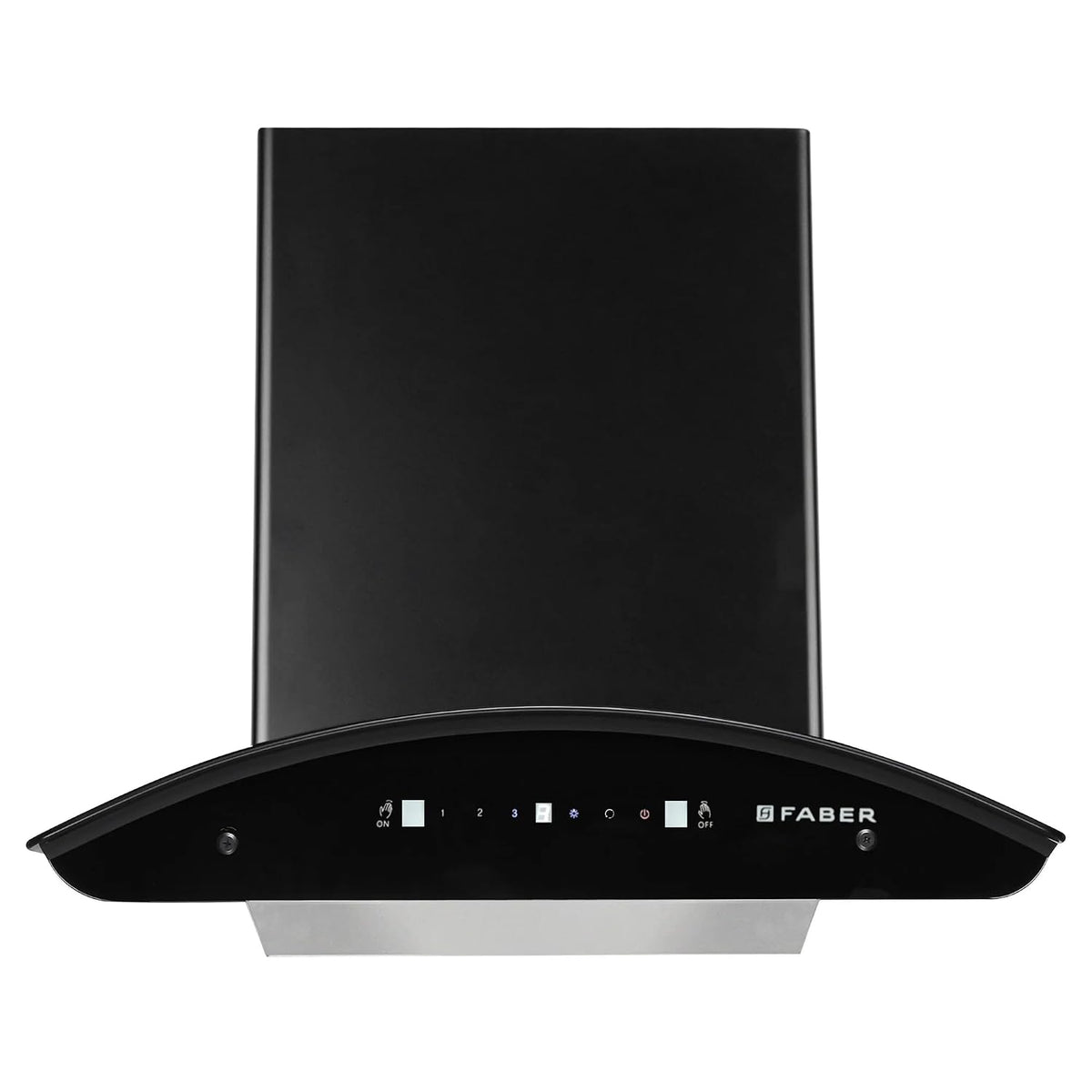 Faber 60 cm 1500 m³/hr Autoclean Kitchen Chimney (HOOD MAGNUS IN HC SC FL EBK 60, Filterless technology, Touch with Gest