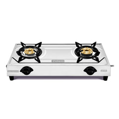 Vidiem Victor Stainless Steel Gas Stove 4 burner| Brass Burners | Mirror Finish | Large Cooking Space | Anti-Rust | High