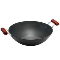 Hawkins Futura 1.5 Litre Deep Fry Pan, Hard Anodised Kadai with Glass Lid, Round Bottom Kadhai, Small Kadai, Black (AK15G)