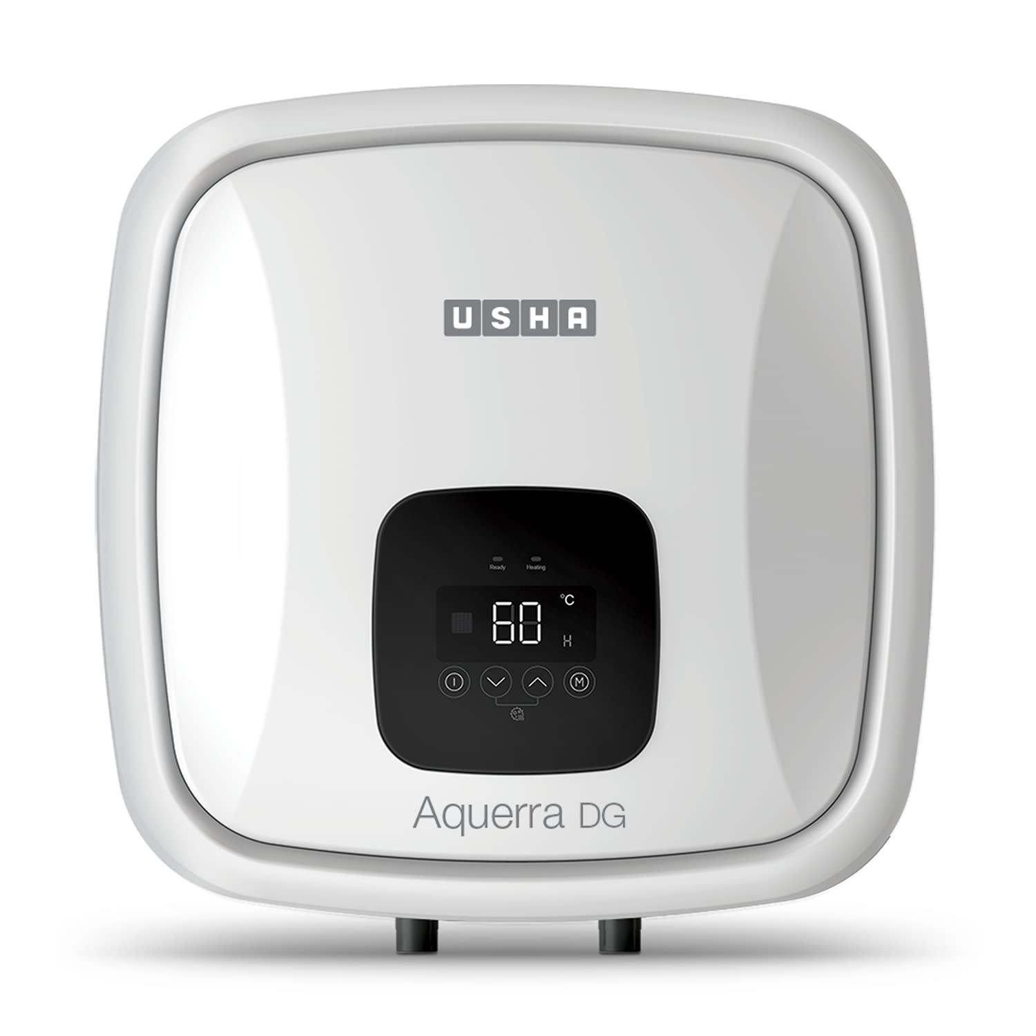 Usha Aquerra DG 25 Litre 5 Star Digital Storage Water Heater with Remote (White), Wall Mounting