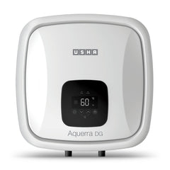 Usha Aquerra DG 25 Litre 5 Star Digital Storage Water Heater with Remote (White), Wall Mounting