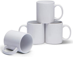 Clay Craft Fine Ceramic Plain Solid Color Milk Mug 350 ml Best for Office and Home, Gifted to Mother, Father, Sister, Brother, Friends and Family (White, 1)