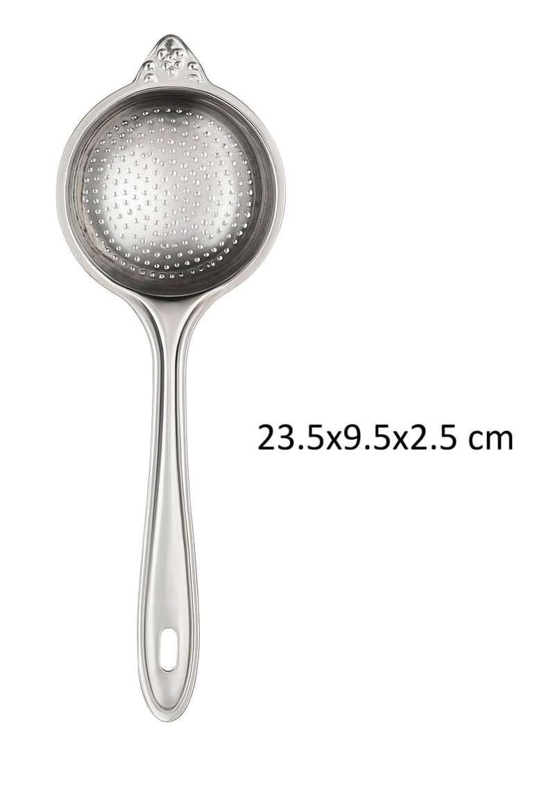 Dynore Stainless Steel Green Tea Filter/Coffee mesh/Loose Leaves Green Tea Filter/Unique Poha Strainer/Mesh Strainer for Kitchen, 23.5 centimeters