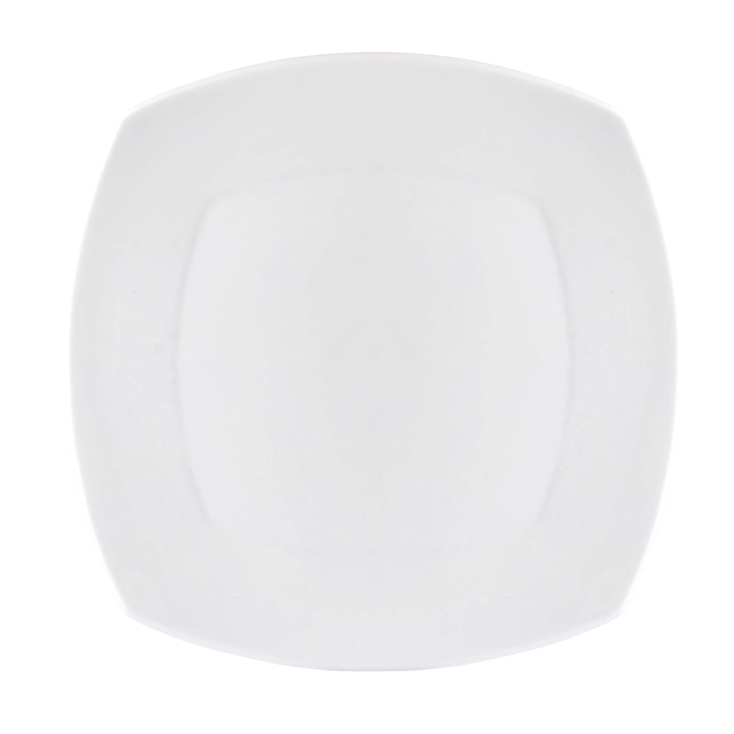 Clay Craft Basics 10 Inches Plain Square Shape Ceramic Dinner Plate Set of 4