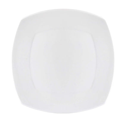 Clay Craft Basics 10 Inches Plain Square Shape Ceramic Dinner Plate Set of 4