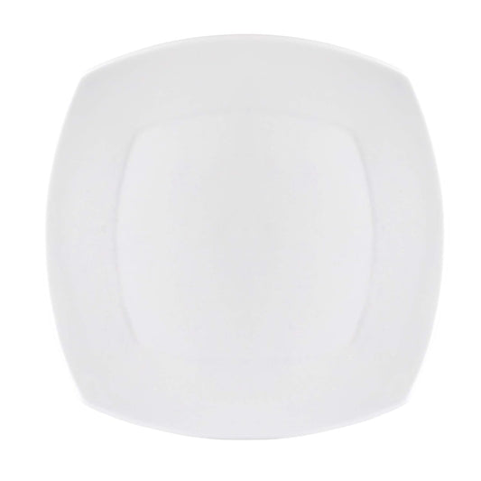 Clay Craft Basics 10 Inches Plain Square Shape Ceramic Dinner Plate Set of 4