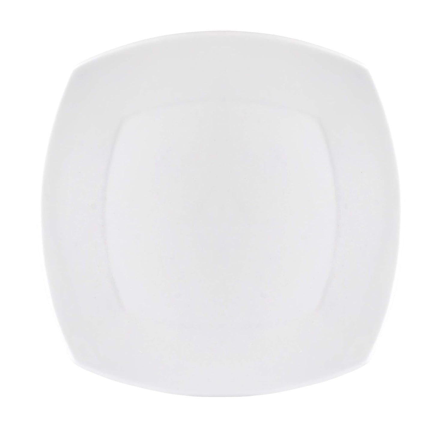 Clay Craft Basics 10 Inches Plain Square Shape Ceramic Dinner Plate Set of 4