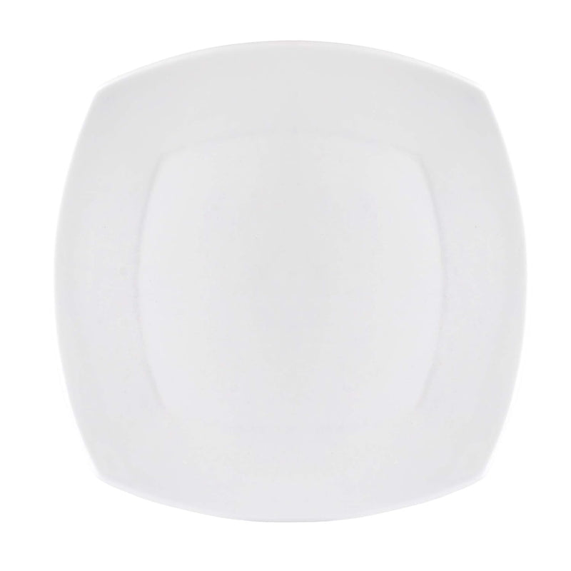 Clay Craft Basics 10 Inches Plain Square Shape Ceramic Dinner Plate Set of 4