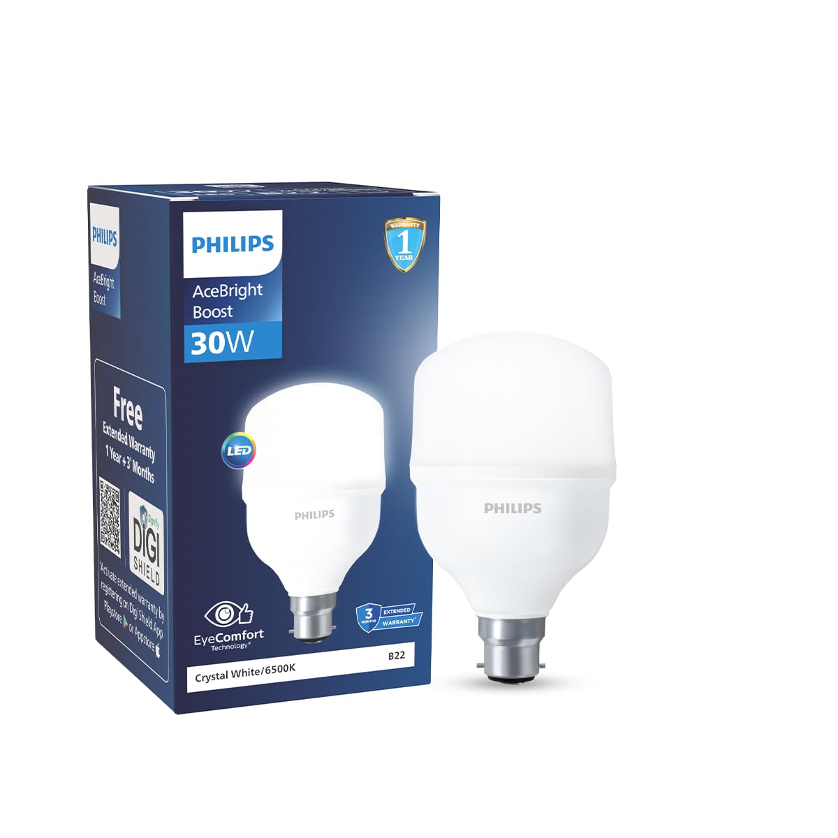 Philips 30W B22 LED Cool Day Light Bulb, Pack of 1, (929002030613_1)
