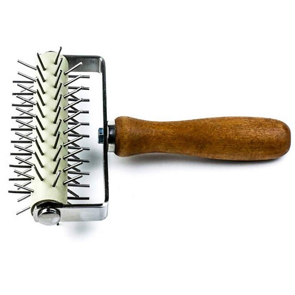 Pizza Hole Puncher, Cake Pie Pizza Cookies Bread Pastry Dough Docker Roller Wheel Hole Punch for Cake Pie Bread Pastry Baking Tool(13.3x20.5x5cm)