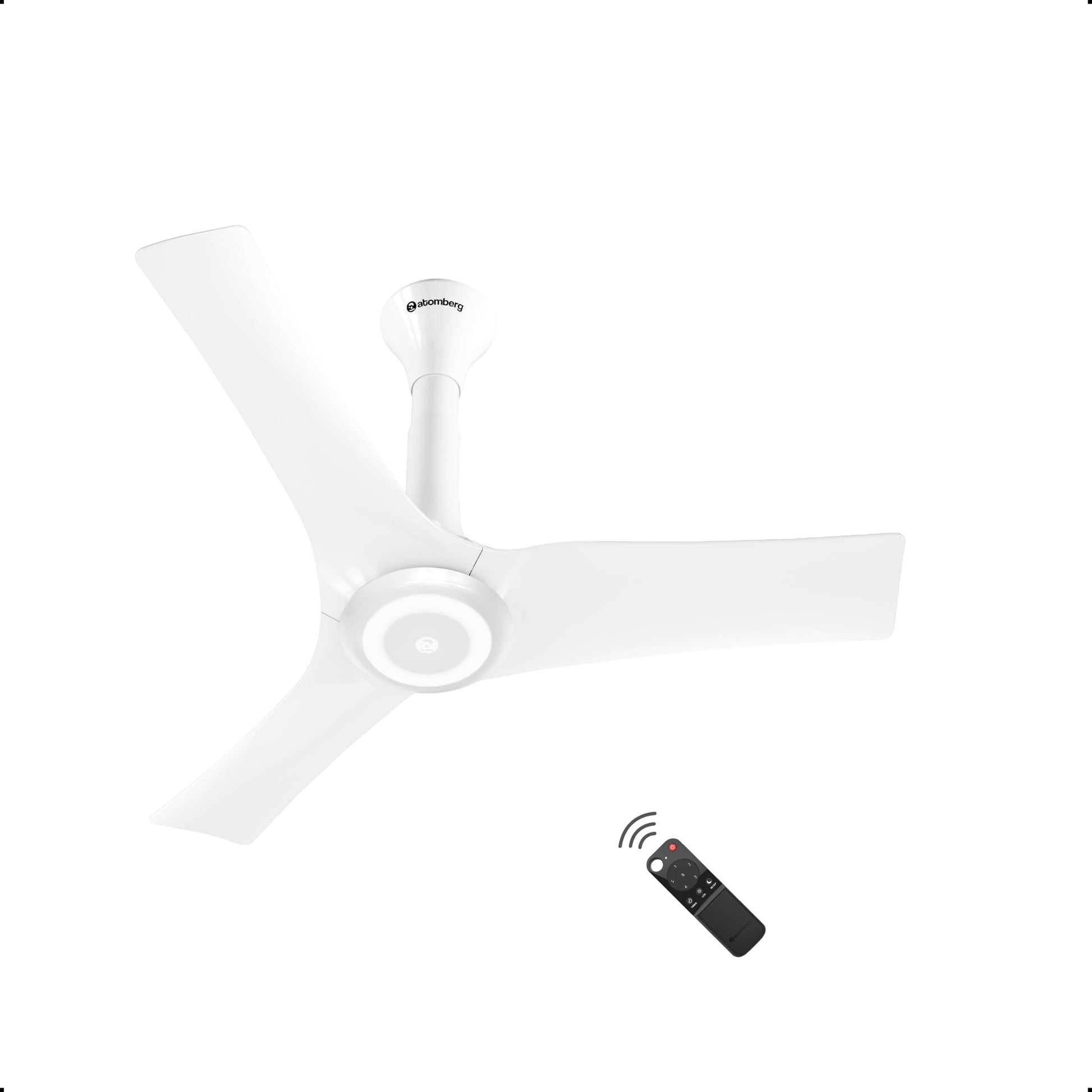 atomberg Aris Starlight BLDC Ceiling Fan 1200mm Best-in-class Air Delivery Smart IoT Remote Silent Operation LED Underlight | BEE 5star | 3 Year Warranty Stellar Black (Tuscan Gold)