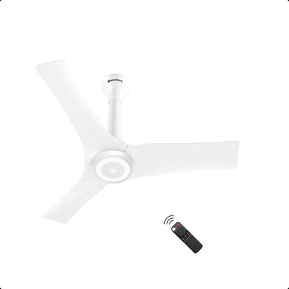 atomberg Aris Starlight 1200mm BLDC Ceiling Fan with Underlight, IoT & Remote Control | Smart Fan with Noiseless Operation (Marble White)