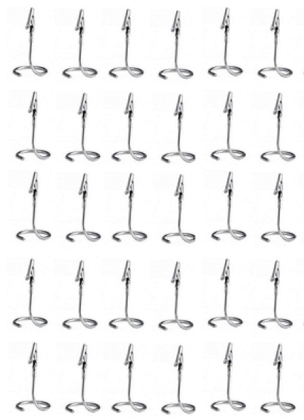 Dynore Stainless Steel Menu Card Holder- Set of 30 Pcs