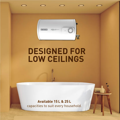 Usha Aqua Horizon 15 Litre Horizontal Storage Water Heater (White)
