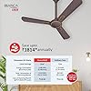 Havells 1200mm Bianca BLDC Motor Ceiling Fan | 5 Star RF Remote, 100% Copper,High Air Delivery,Upto 60% Energy Saving | ECO Active Technology, Flexible Timer Setting | (Pack of 1, Espresso Brown)