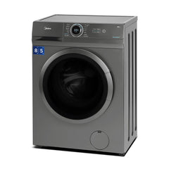 Midea 8Kg/5Kg Inverter Fully Automatic Washer Dryer (Mf100D80B/T-In, Titanium Silver, Inbuilt Heater) - Front Load