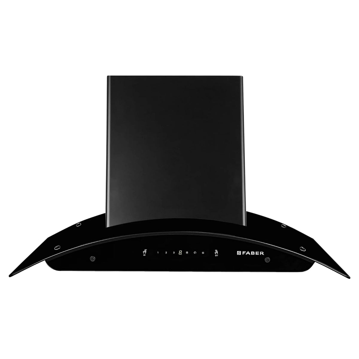 Faber 90 cm 1500 m³/hr Autoclean Kitchen Chimney (HOOD MAGNUS IN HC SC FL EBK 90, Filterless technology, Touch with Gest
